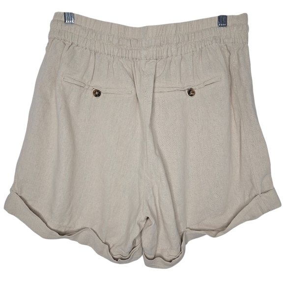 ZENANA Women's 5" Linen Khaki Summer Shorts Size Extra Large - Picture 2 of 8